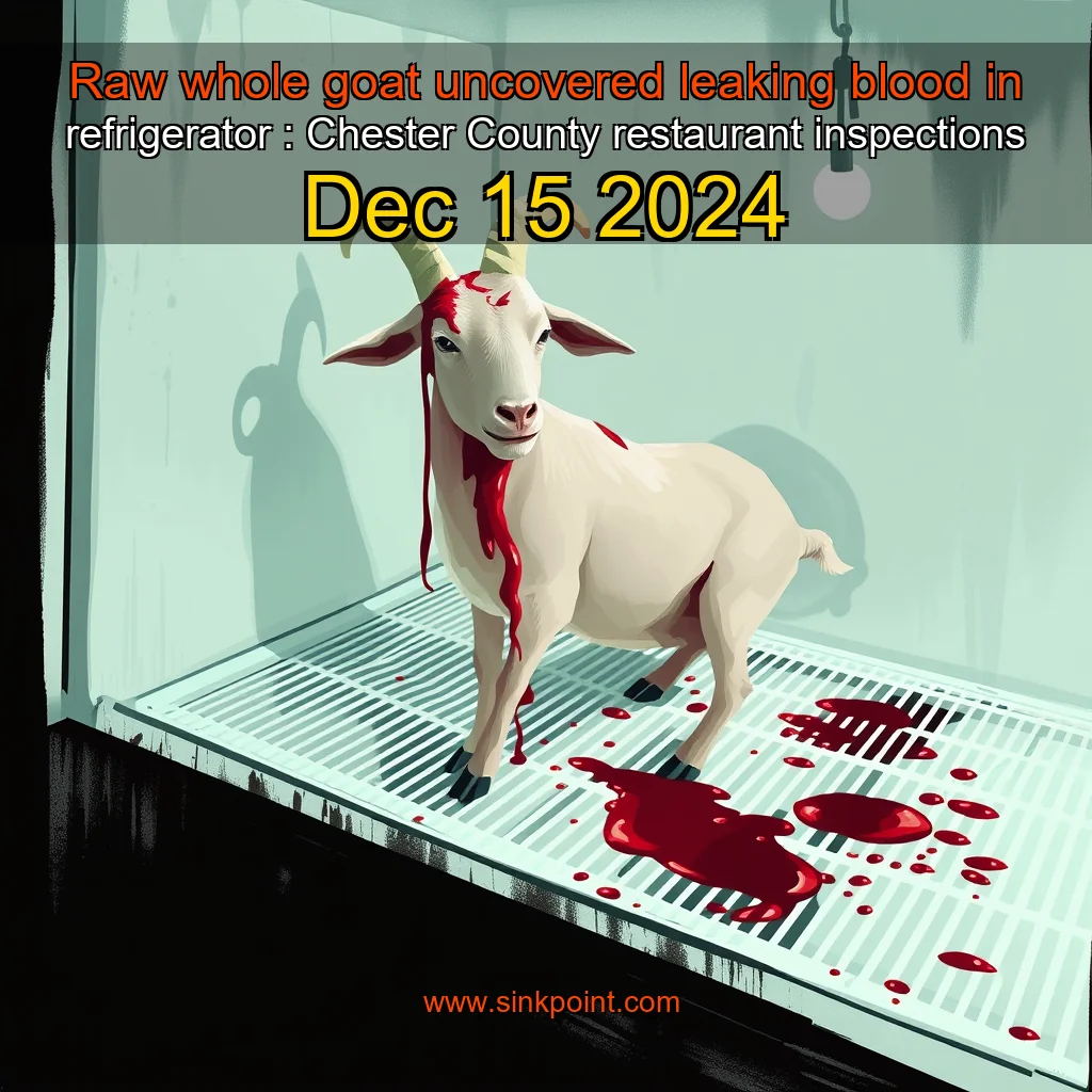 Read more about the article Raw whole goat uncovered  leaking blood in refrigerator : Chester County restaurant inspections  Dec  15  2024