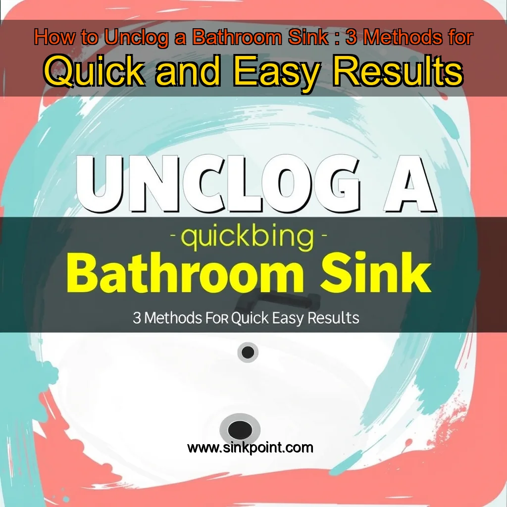 Read more about the article How to Unclog a Bathroom Sink : 3 Methods for Quick and Easy Results