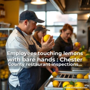 Artistic representation for Employees touching lemons with bare hands : Chester County restaurant inspections March 23 2025